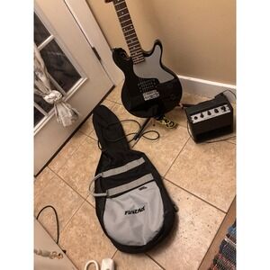 First Act  Electric Guitar - Black with AMP & Cable Pics Stand Bag  Music Learn